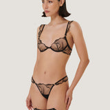 Bluebella MARABEL Detachable Thigh Garters (Black/Sheer) | Avec Amour Sexy Lingerie