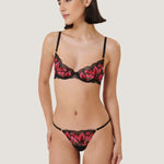 Bluebella VIVIENNE Wired Bra (Fuchsia Pink/Red/Black) | Avec Amour Sexy Lingerie