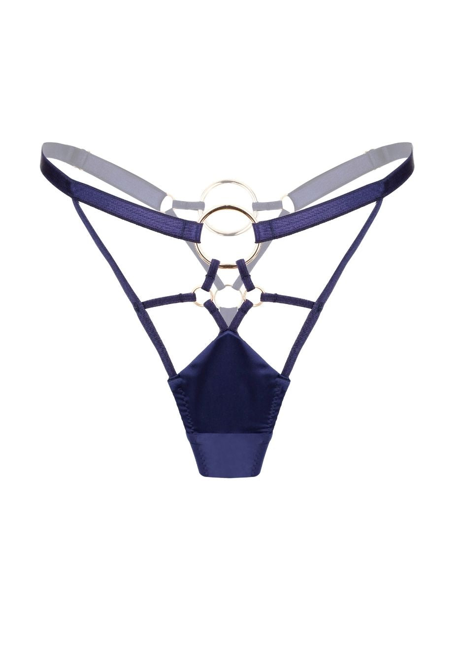 Baed Stories_Lunari Thong_navy | Avec Amour Lingerie