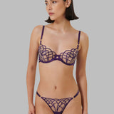 Bluebella Beatrix Thong (Purple) | Avec Amour Lingerie