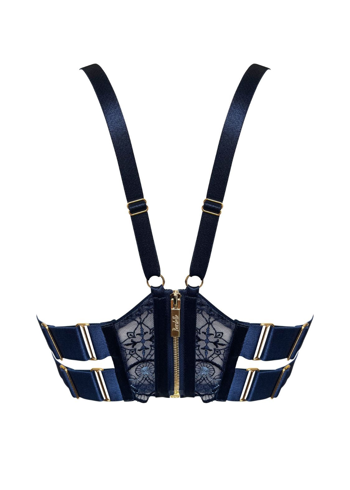 Bordelle MARI - Baclonette Wire Bra (Navy Blue)| Avec Amour Sexy Lingerie