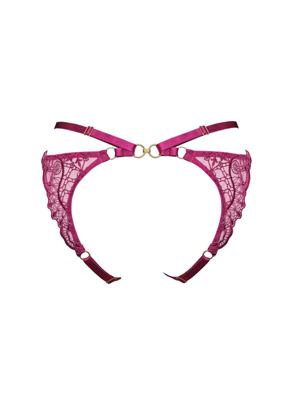 Bordelle MARI - Open Back Panty (Magenta)| Avec Amour Sexy Lingerie