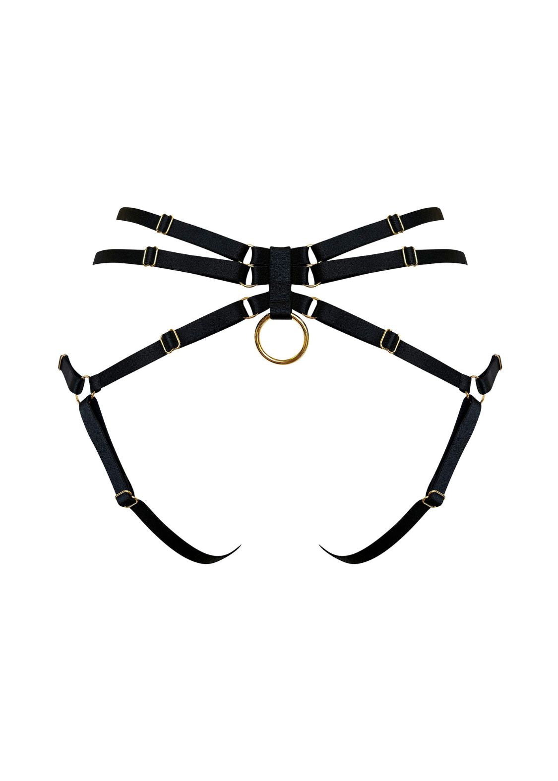 Bordelle VERO Harness Brief (Black)| Avec Amour Sexy Lingerie