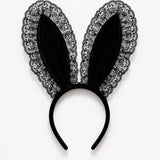 Velvet Lace Bunny Headband