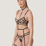 Bluebella SHIRIN Suspender Harness (Black) | Avec Amour Sexy Lingerie