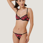 Bluebella VIVIENNE Wired Bra (Fuchsia Pink/Red/Black) | Avec Amour Sexy Lingerie
