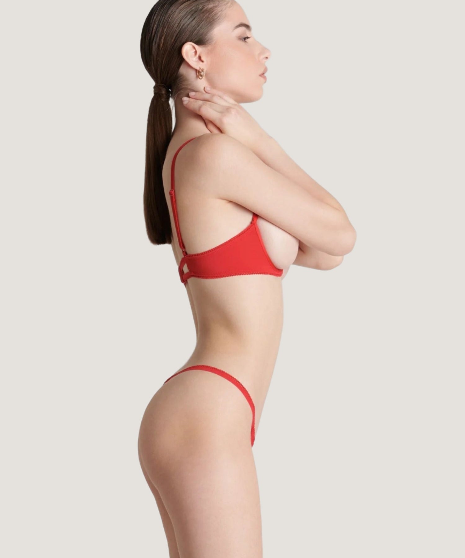Maison Close LE PETIT SECRET Openable Thong (Red) | Avec Amour Sexy Lingerie