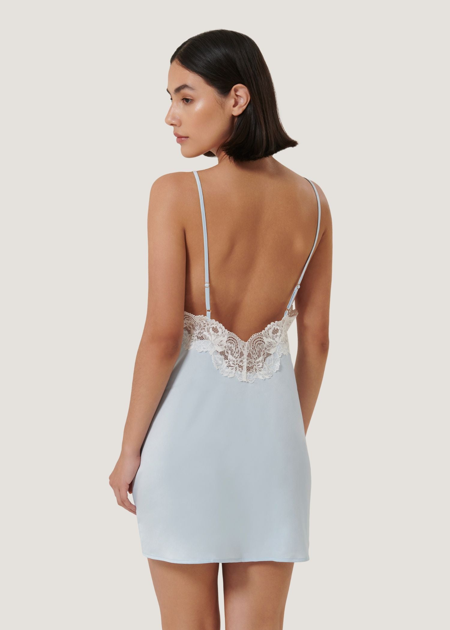 Bluebella ISABELLA Luxury Short Chemise (Ice Water Blue) | Avec Amour Sexy Lingerie