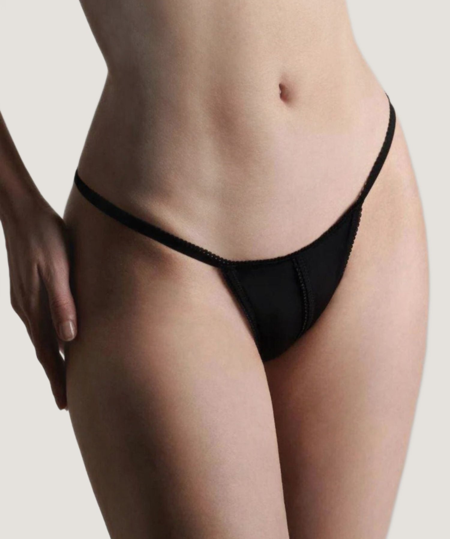 Maison Close LE PETIT SECRET Openable Thong (Black) | Avec Amour Sexy Lingerie