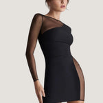 Maison Close NUIT FAUVE Long Sleeves Asymmetric Dress (Black) | Avec Amour Sexy Lingerie
