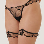 Bluebella MARABEL Detachable Thigh Garters (Black/Sheer) | Avec Amour Sexy Lingerie