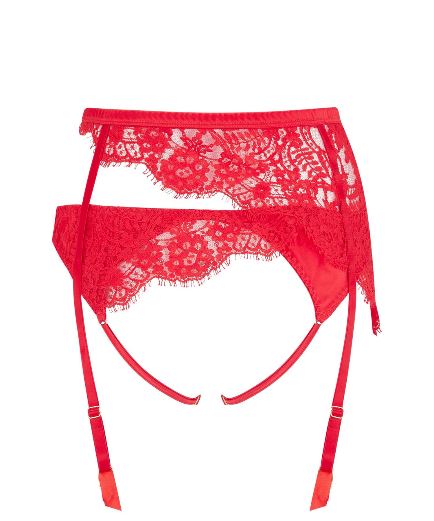 Coco de Mer MARELLA Open Suspender Knicker (Red) | Avec Amour Sexy Lingerie