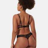 Emerson (Black) Open Cup Lace Bra