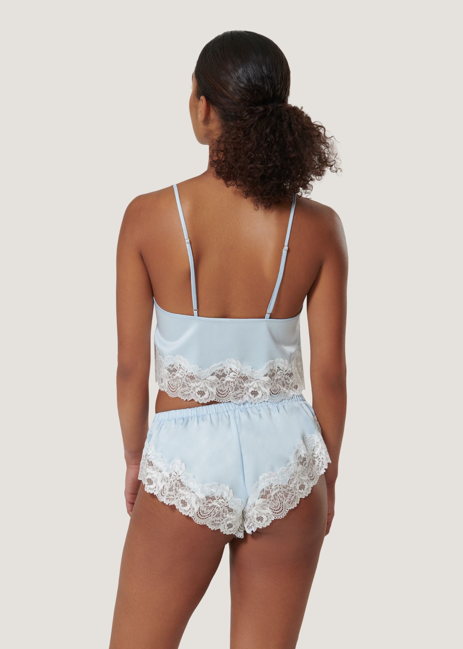 Bluebella ISABELLA Luxury Satin Cami and Short Set (Ice Water Blue) | Avec Amour Sexy Lingerie