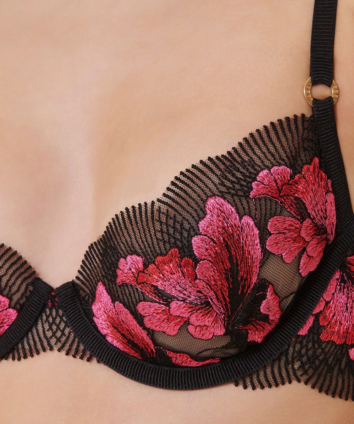 Bluebella VIVIENNE Wired Bra (Fuchsia Pink/Red/Black) | Avec Amour Sexy Lingerie