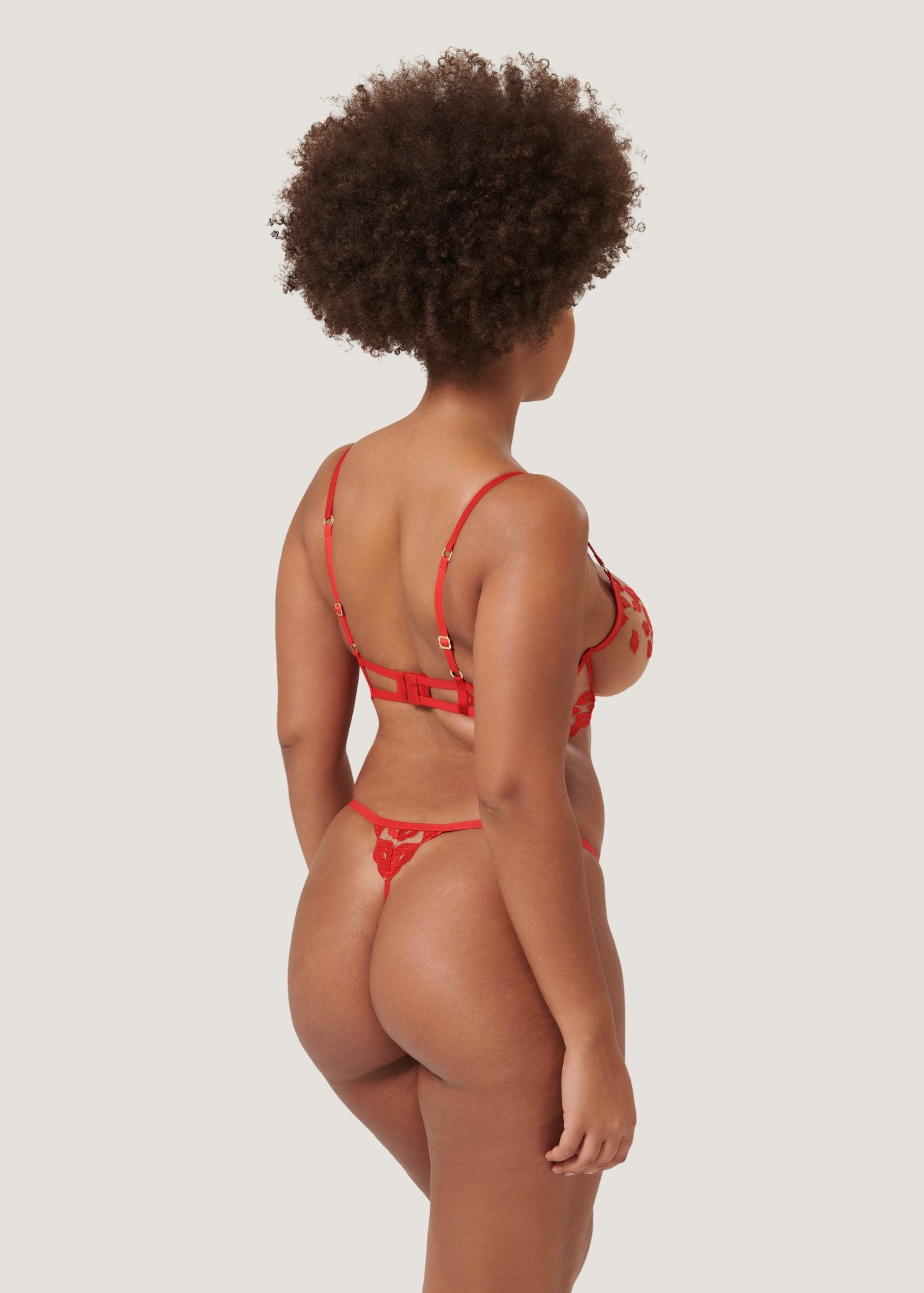 Bluebella MARIAN Thong (Tomato Red/Sheer) | Avec Amour Sexy Lingerie
