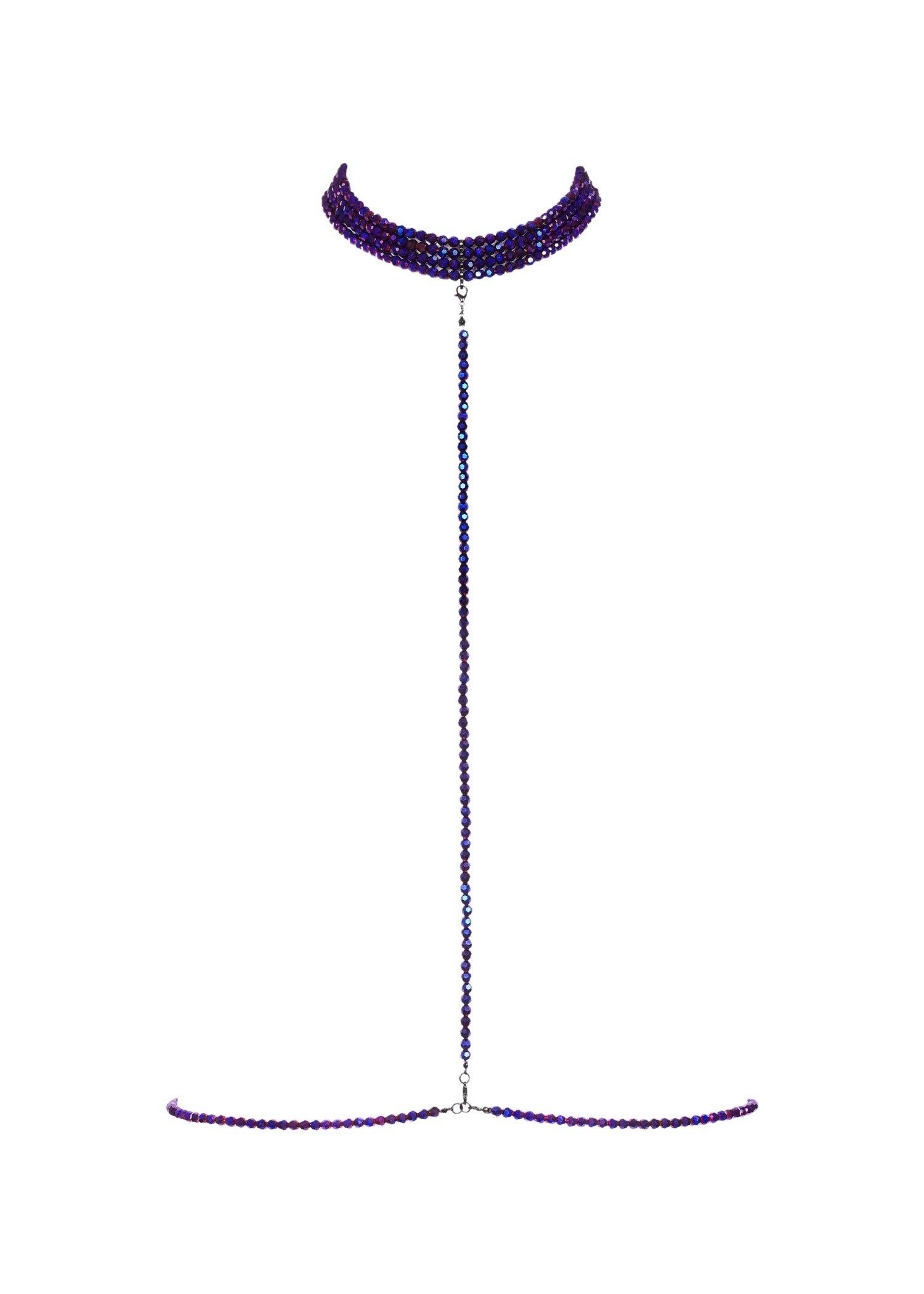 Maison Close Les Fetiches - A Ton Cou Harness (Purple) | Avec Amour Lingerie