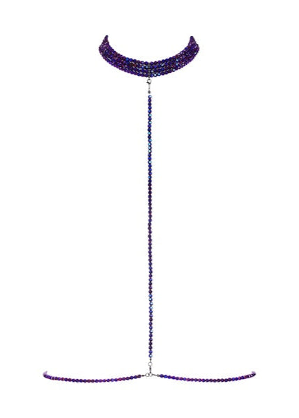 Maison Close Les Fetiches - A Ton Cou Harness (Purple) | Avec Amour Lingerie