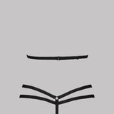 Le Petit Secret (Black) Harness and Thong Set