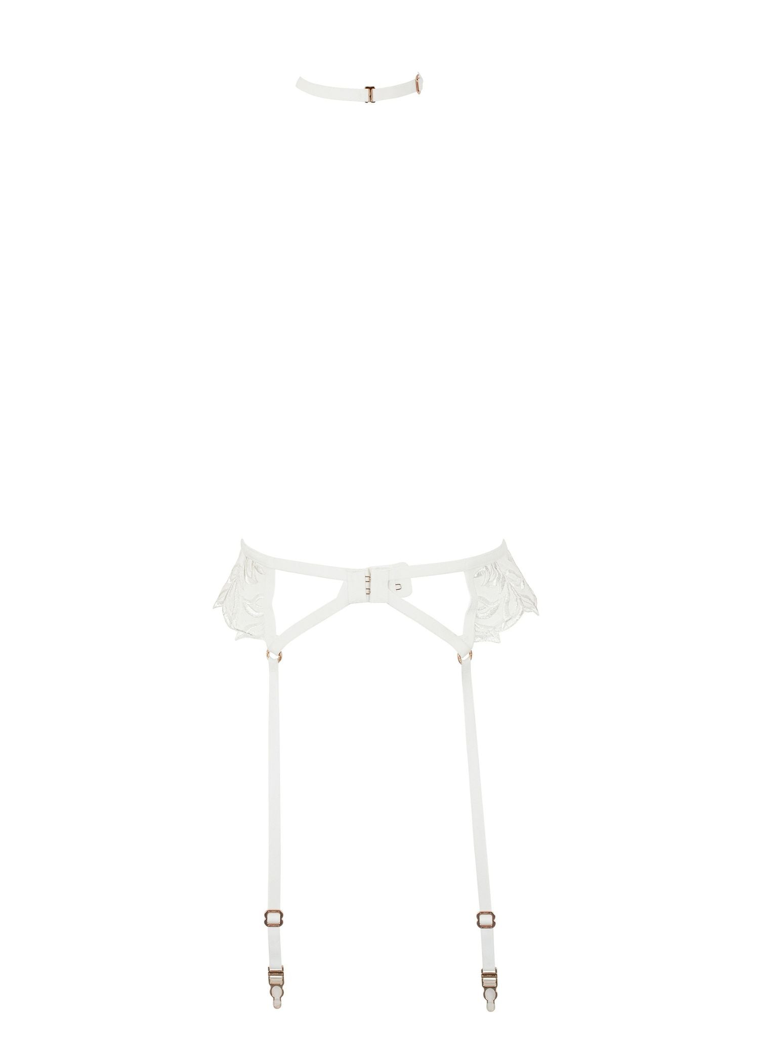 Bluebella ISADORA Suspender Harness (White) | Avec Amour Sexy Lingerie
