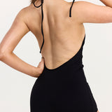 UNBASIC Halter Micro Dress (Black)