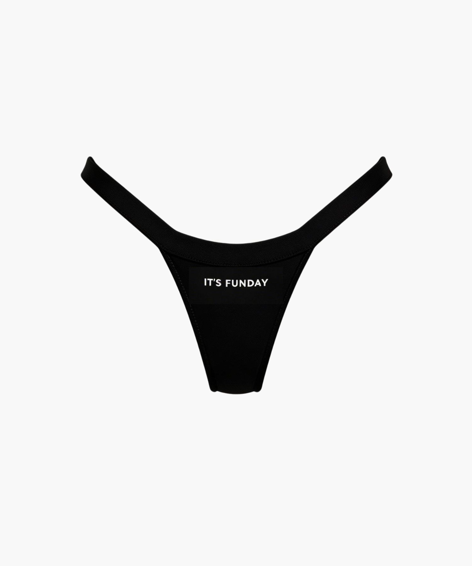 IT'S FUNDAY Unbasic Thong (Black) | Avec Amour Lingerie