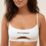It's Funday (white) Unbasic Crop Bra 
