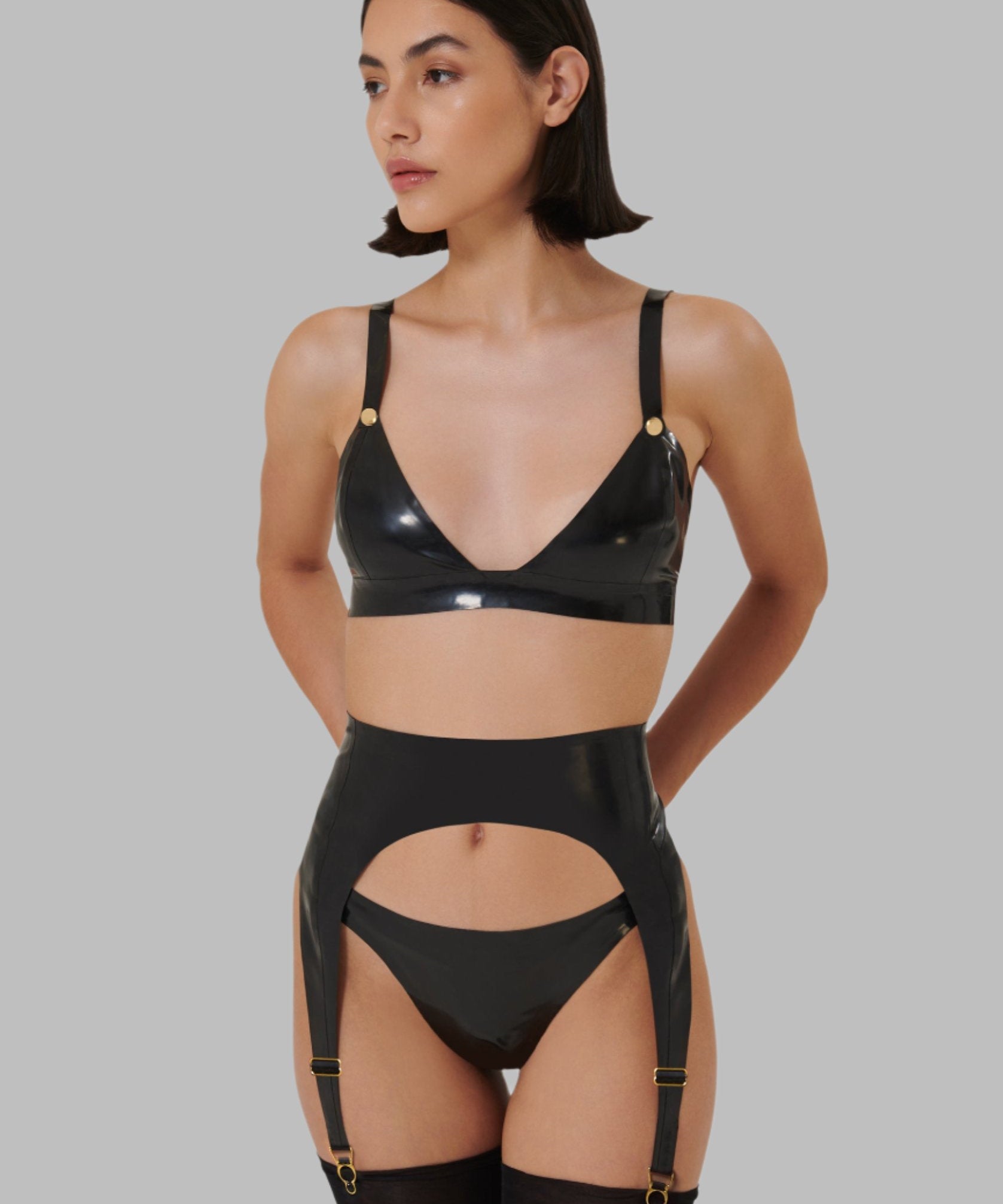 Latex Thong (Black)