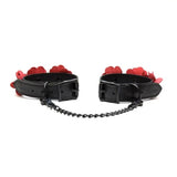 Flower Rhythm Leather Hand Cuffs (Red)