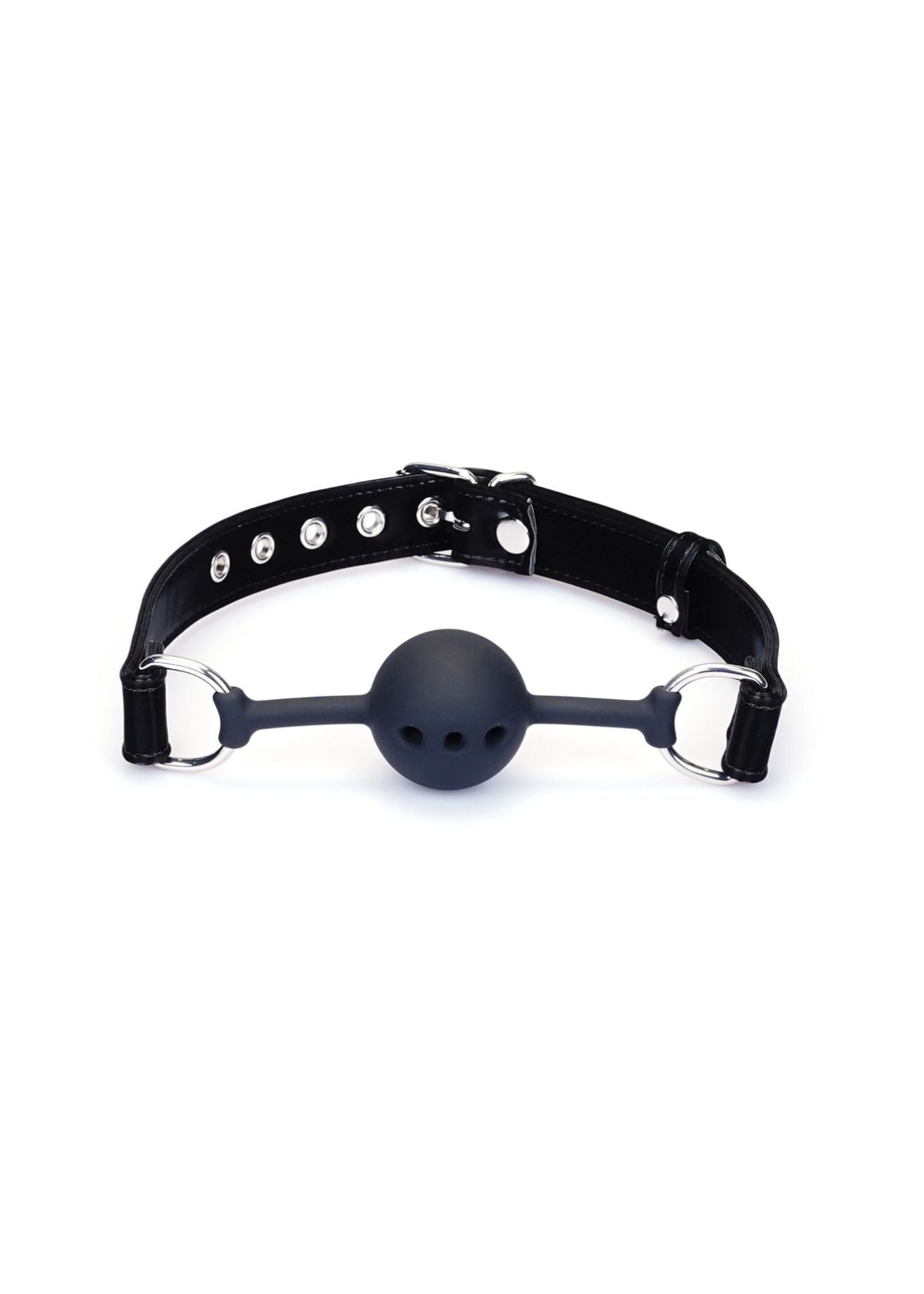 Metallic Shade Vegan Ball Gag (Black)