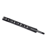 Metallic Shade Vegan Collar with Leash (Black)
