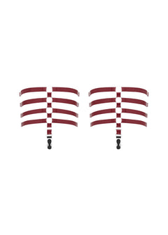 Maison Close Les Fetiches Garters (Burgundy) | Avec Amour Lingerie