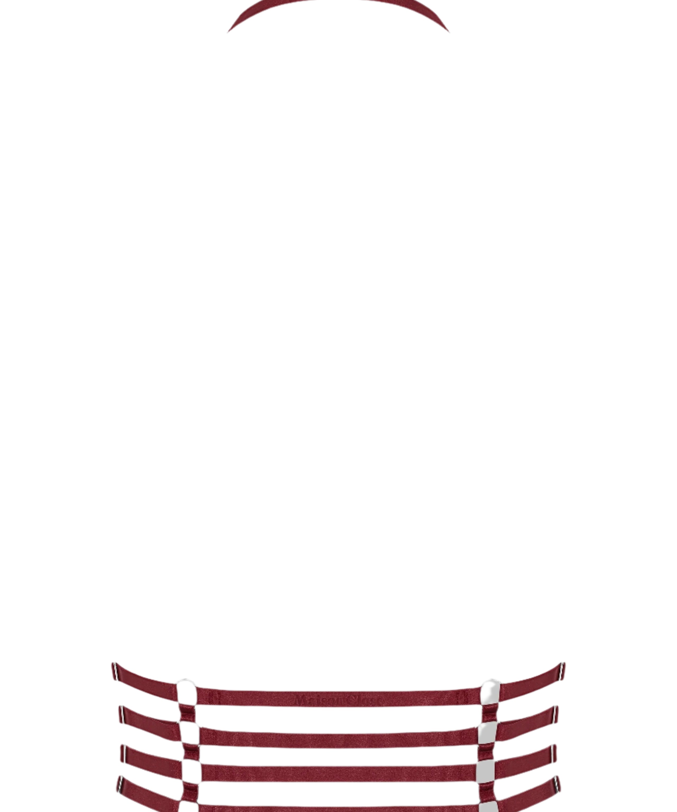 Maison Close Les Fetiches Harness (Burgundy) | Avec Amour Lingerie