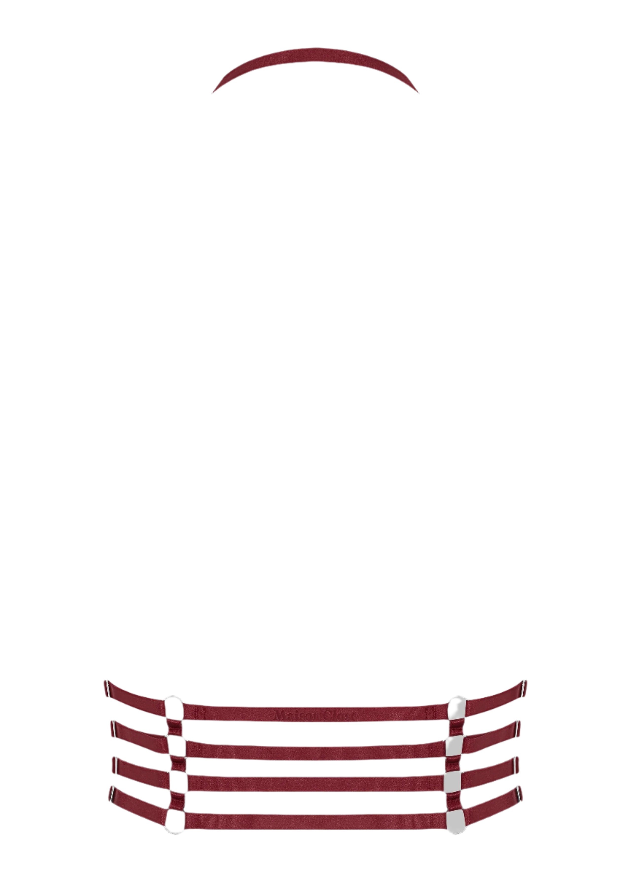 Maison Close Les Fetiches Harness (Burgundy) | Avec Amour Lingerie