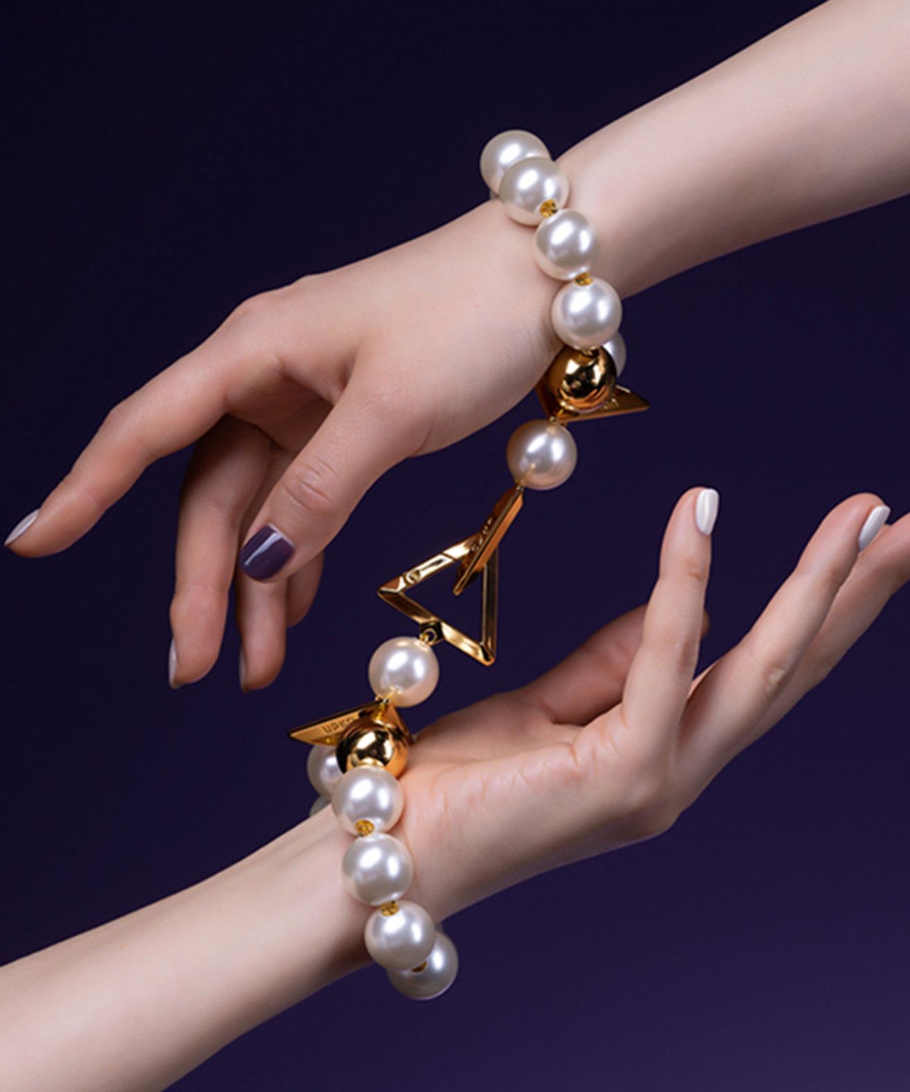 Moist Eyes Pearl Bracelet Cuffs