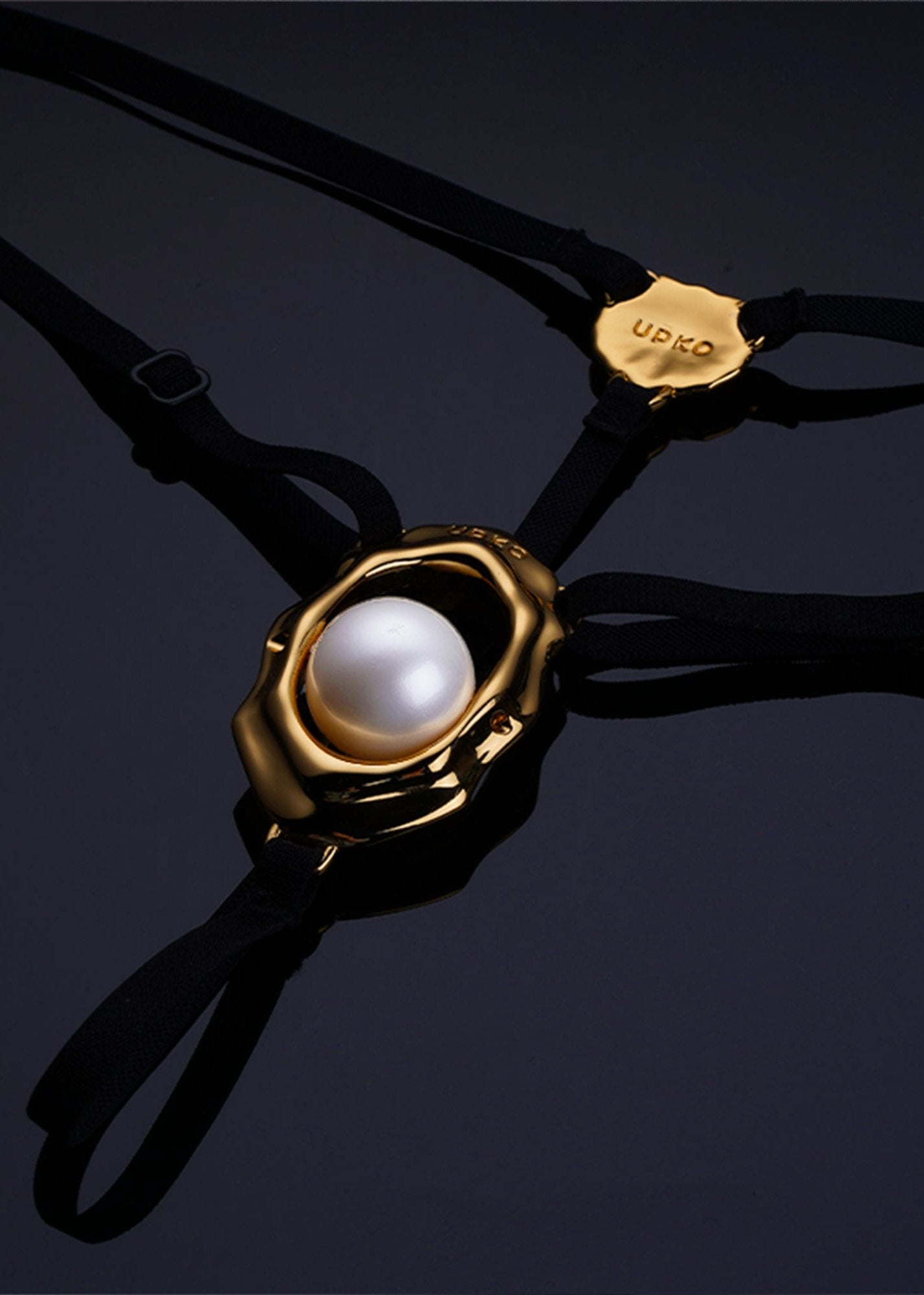 UPKO Moist Eyes Clitoral Jewelry G-String | Avec Amour Lingerie