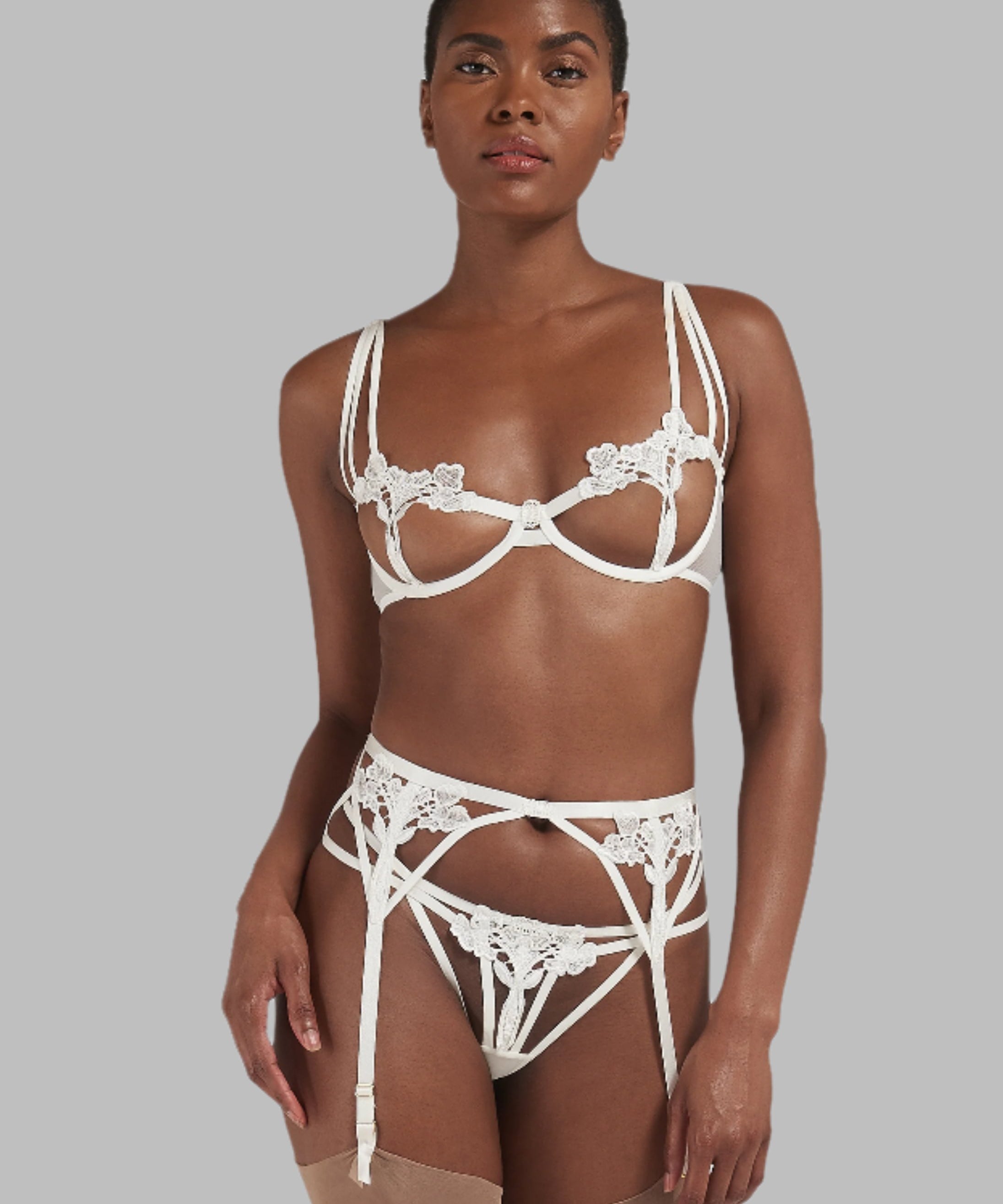 Nova Suspender Belt (Ivory)