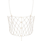 Pearl Crop Cami (Pearl/Gold)