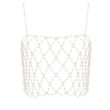 Pearl Crop Cami (Pearl/Gold)
