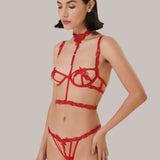 Bluebella Seren Harness (Red) | Avec Amour Lingerie