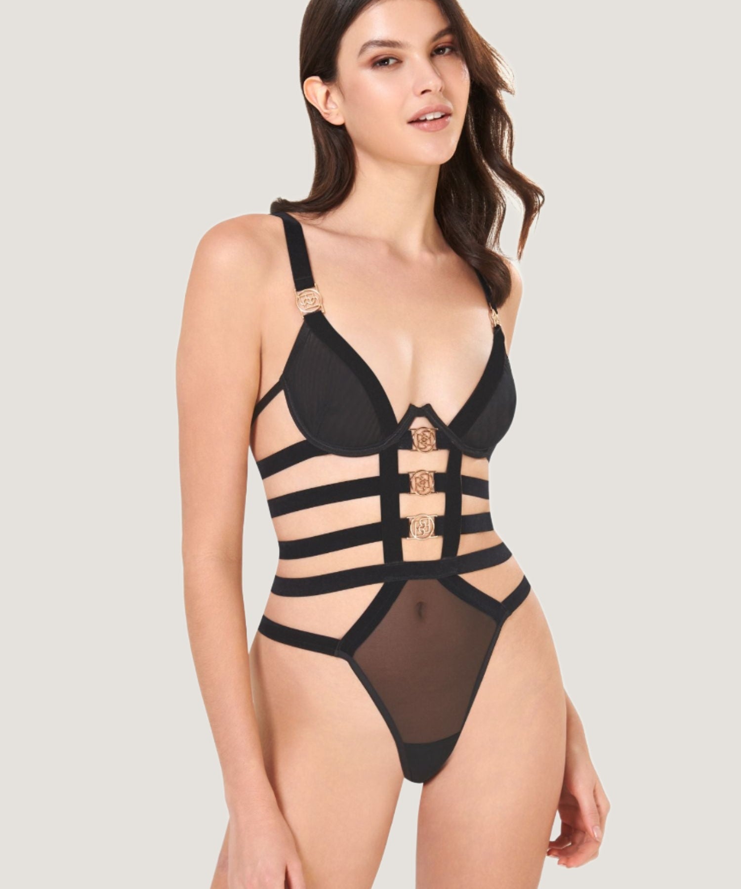 BLUEBELLA - Thalia Wired Body (Black) | Avec Amour Lingerie