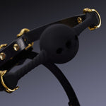 UPKO Middle Heart Shaped Breathable Mouth Gag (Black) | Avec Amour Lingerie