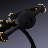 UPKO Middle Heart Shaped Breathable Mouth Gag (Black) | Avec Amour Lingerie