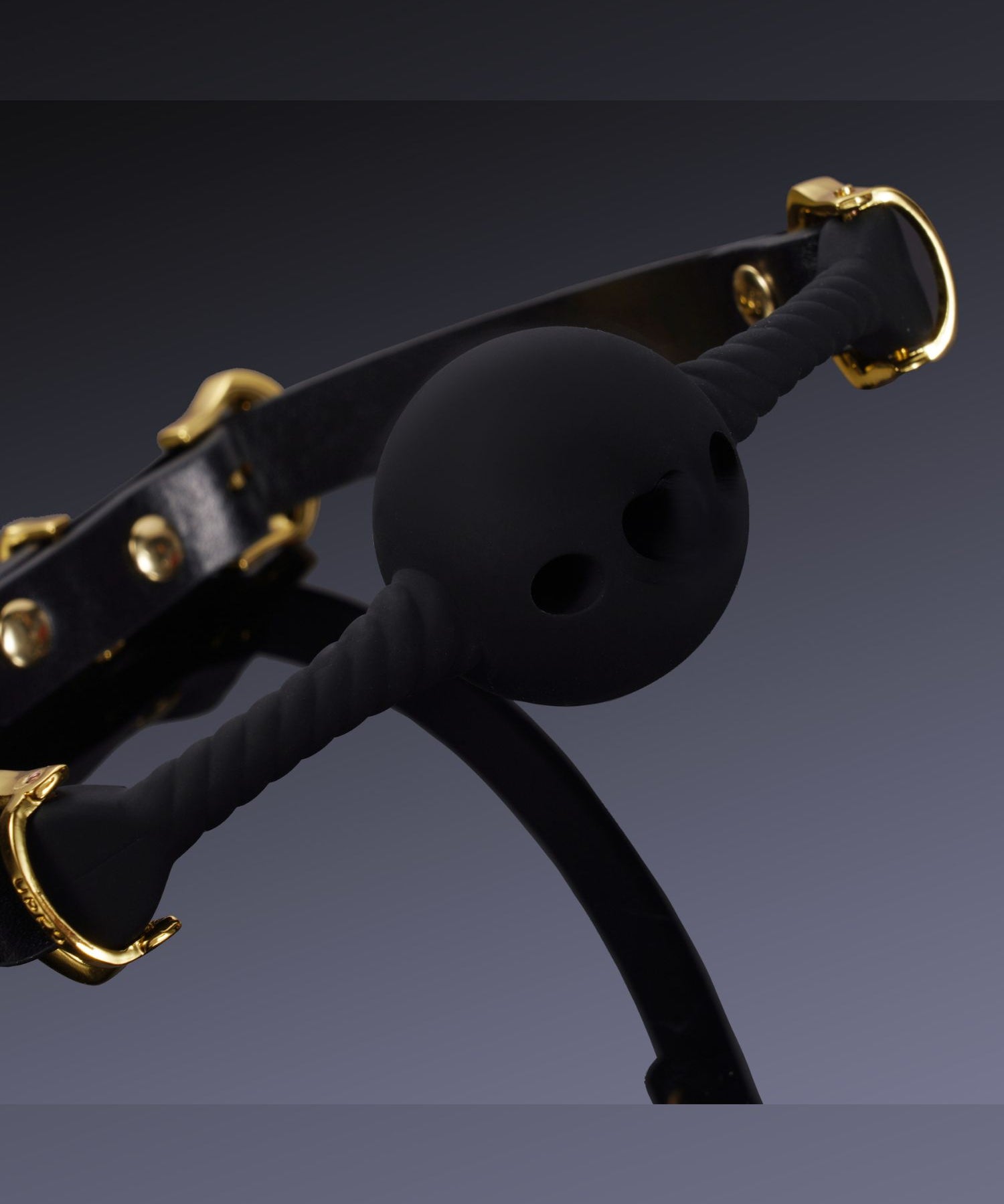 UPKO Middle Heart Shaped Breathable Mouth Gag (Black) | Avec Amour Lingerie