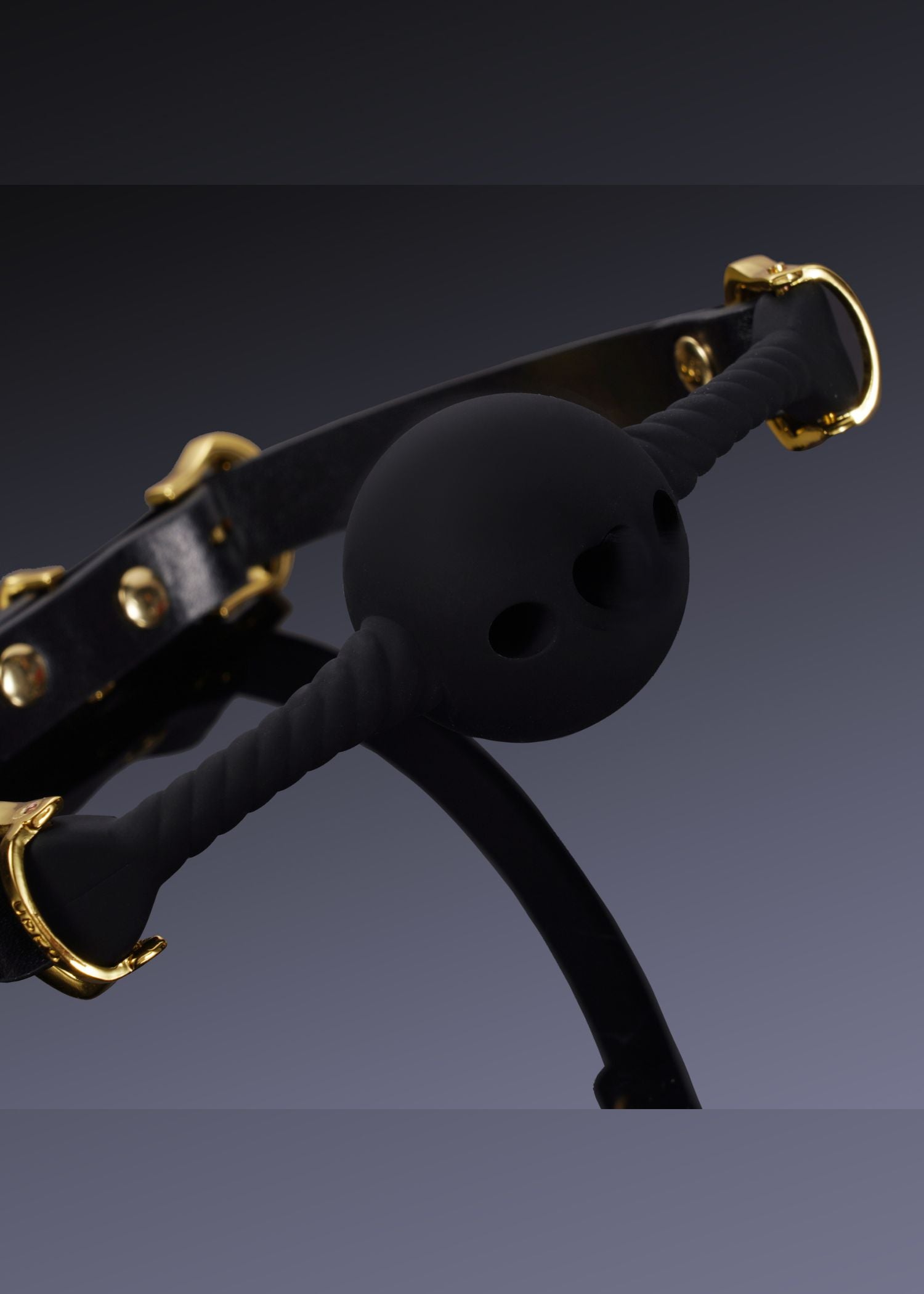 UPKO Middle Heart Shaped Breathable Mouth Gag (Black) | Avec Amour Lingerie