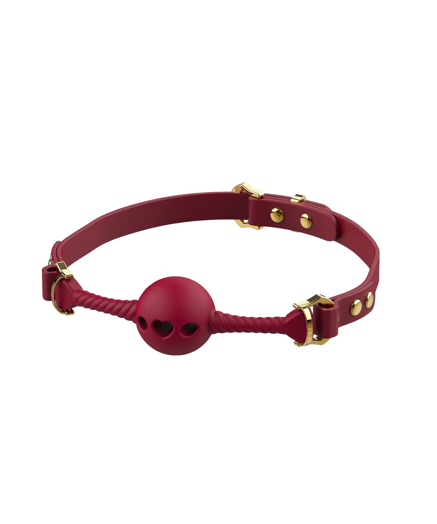 UPKO Middle Heart Shaped Breathable Mouth Gag (Red) | Avec Amour Lingerie