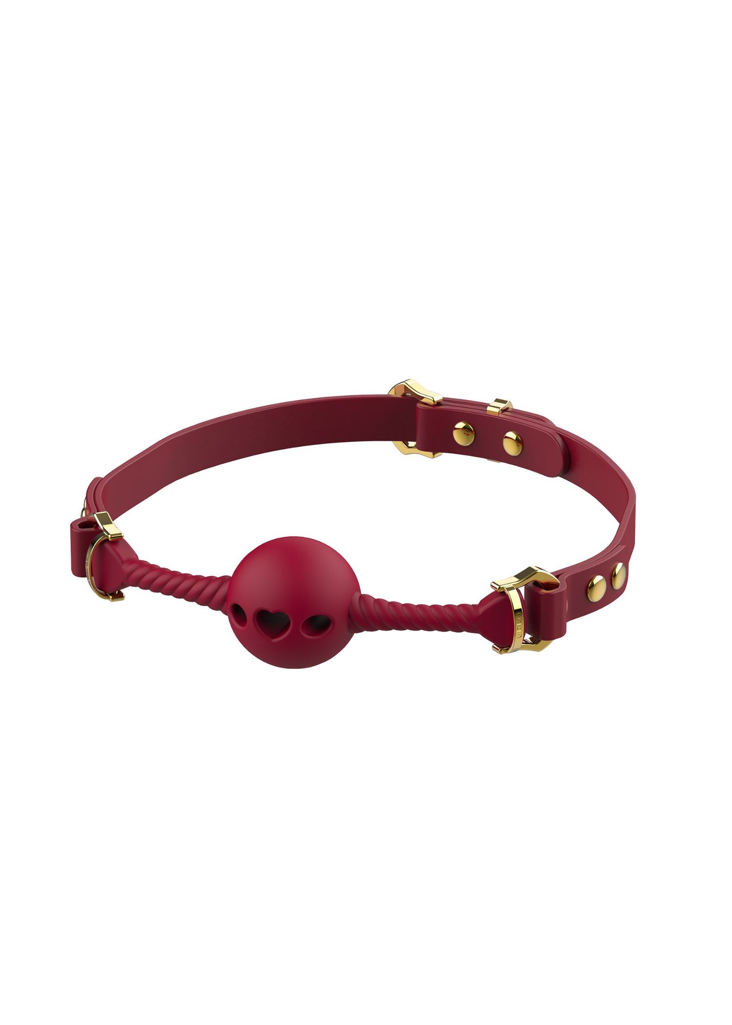 UPKO Middle Heart Shaped Breathable Mouth Gag (Red) | Avec Amour Lingerie