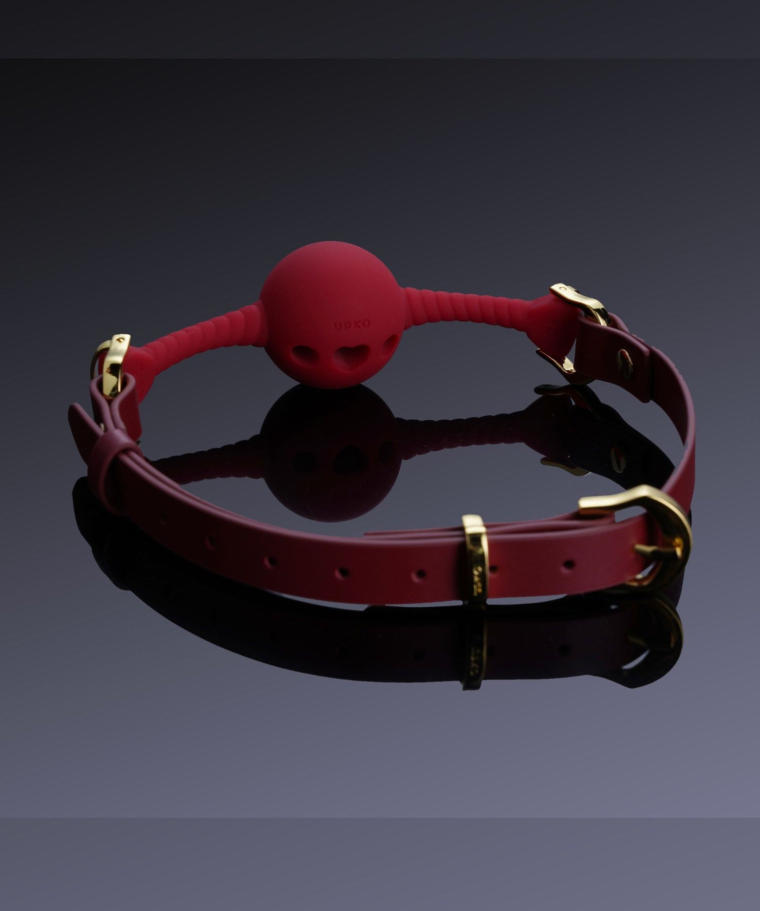 UPKO Middle Heart Shaped Breathable Mouth Gag (Red) | Avec Amour Lingerie