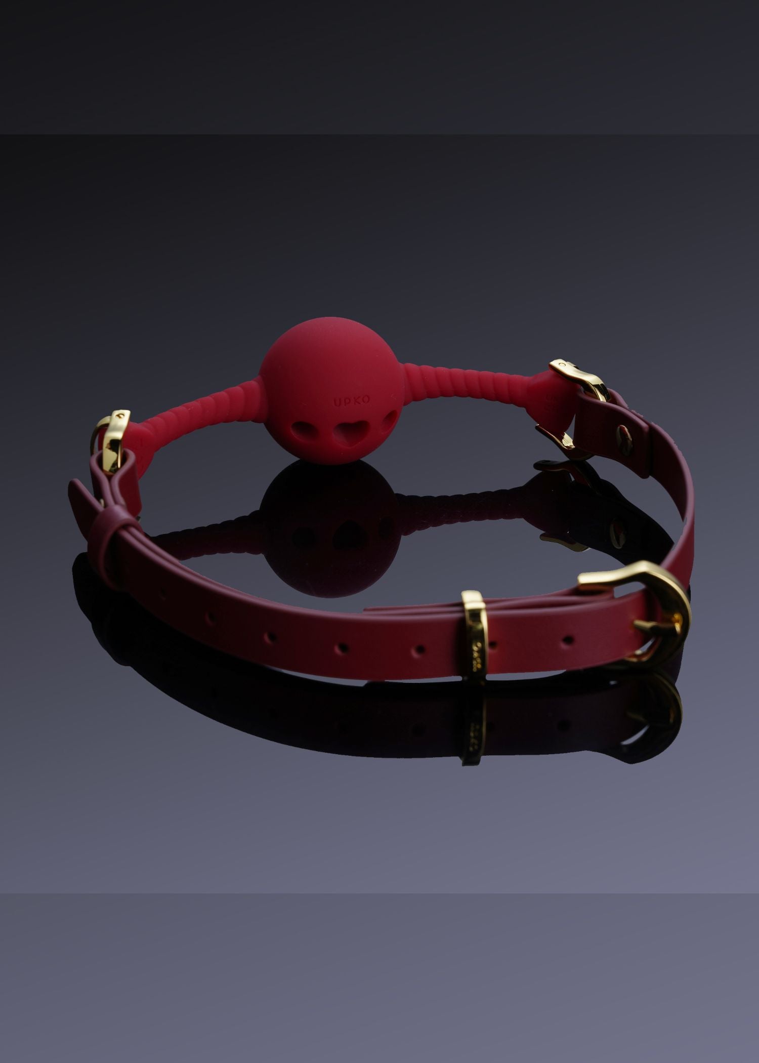 UPKO Middle Heart Shaped Breathable Mouth Gag (Red) | Avec Amour Lingerie