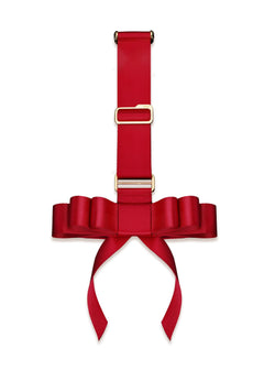 Bowknot Over-the-door Hand Restraint Gear (Red) | Avec Amour Lingerie
